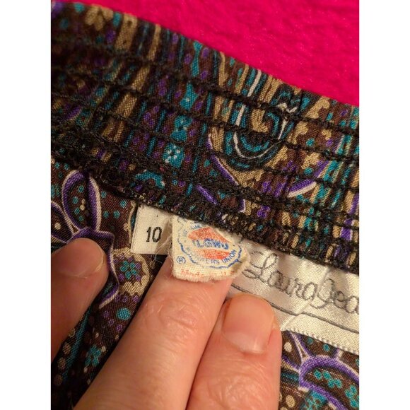 Vintage Laura Jean Paisley Skirt Size 10 Rayon Midi Boho 80s 90s Made in USA - Picture 5 of 7